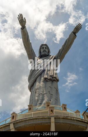 Jesus Christ Blessing Statue near the provincial capital Makale Stock Photo