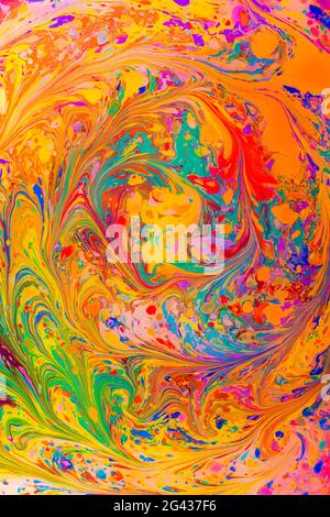 Abstract marbling art patterns as colorful background Stock Photo