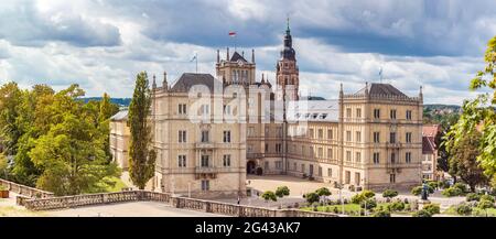 Ehrenburg Castle and Schlossplatz in Coburg, Upper Franconia, Bavaria, Germany Stock Photo