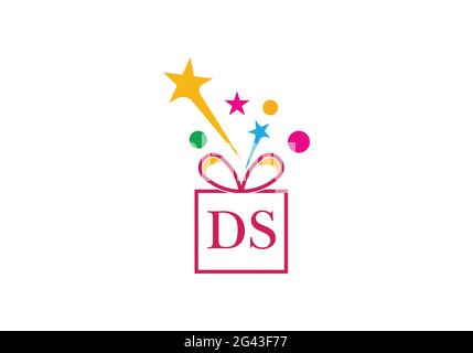 gold alphabet letter ds d s logo combination design suitable for a ...