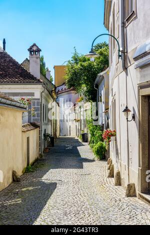 Alley in the city of Steyr, Upper Austria, Austria Stock Photo