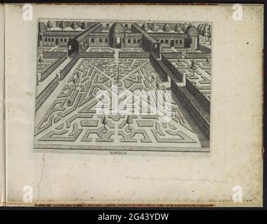 Garden with a ground floor with diagonal paths, anonymous, after Hans ...