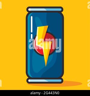 energy drink can vector illustration in flat style Stock Vector