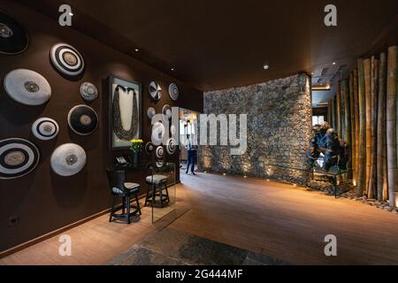 Entrance to the bar and lounge area in the luxury resort One Stock Photo