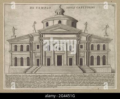 Capitolinus Roma Roman Art. The Temple of Jupiter Optimus Maximus or Temple of Jupiter ...