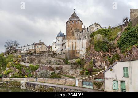 View of Semur-en-Auxois, France Stock Photo