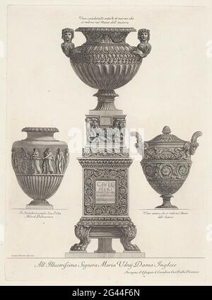 Giovanni Battista Piranesi - Three Candlesticks Vase Two Stones Stock ...