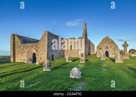 Clonmacnoise abbey, Ireland Stock Photo