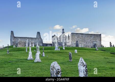 Clonmacnoise abbey, Ireland Stock Photo