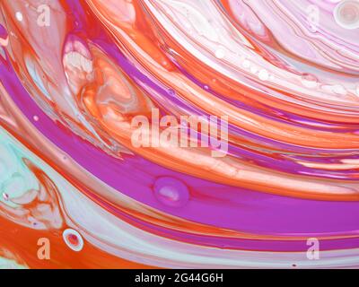 Abstract image of mixed colors of acrylic paint Stock Photo