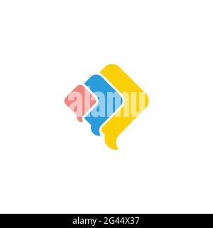simple colorful flying kites symbol logo vector Stock Vector