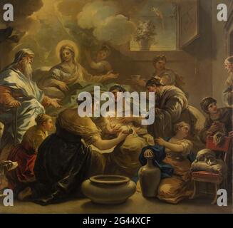 Luca Giordano - Birth Of The Virgin Stock Photo - Alamy