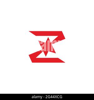 letter z abstract explode geometric simple logo vector Stock Vector