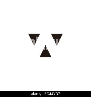 letter a triangles negative space simple logo vector Stock Vector