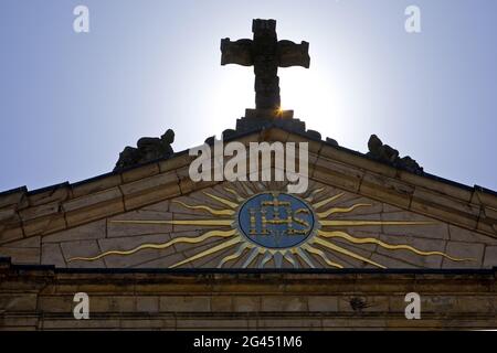 Cross at the market church, detail, Paderborn, North Rhine-Westphalia, Germany, Europe Stock Photo