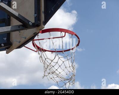 Ring and ball on background of the sky Stock Photo