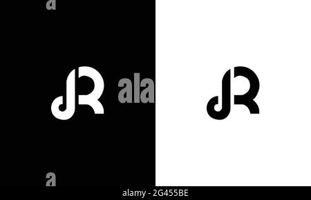 Abstract Alphabet Letter Symbol Icon JR Stock Vector