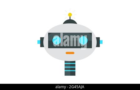 Future robot icon simple style vector image Stock Vector