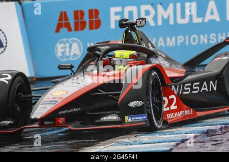 Puebla, Mexico. 19th June, 2021. 22 Rowland Oliver (gbr), Nissan e.dams, Nissan IM02, action during the 2021 Puebla ePrix, 5th meeting of the 2020-21 Formula E World Championship, on the Autodromo Miguel E. Abed from June 18 to 20, in Puebla, Mexico - Photo Xavi Bonilla / DPPI / LiveMedia Credit: Independent Photo Agency/Alamy Live News Stock Photo