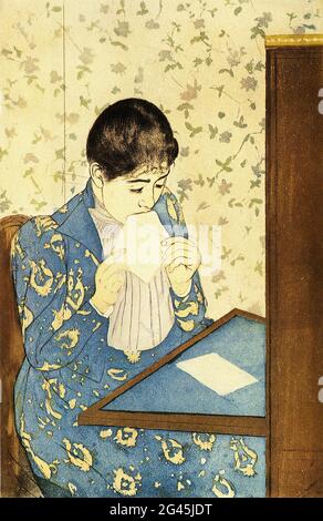 Mary Cassatt (1843-1826) -  Letter 1891 Stock Photo