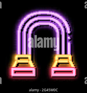 shoulder expander neon glow icon illustration Stock Vector