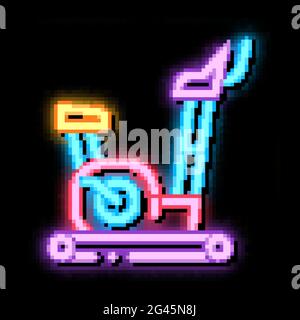 exercise bike neon glow icon illustration Stock Vector