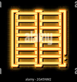 sports ladder neon glow icon illustration Stock Vector