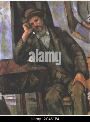 Paul CÃ©zanne -  Man Smoking Pipe C 1902 Stock Photo