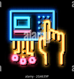 safe code set neon glow icon illustration Stock Vector