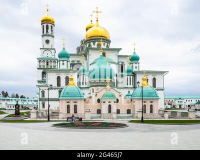 Istra, Moscow Region, Russia - May 6, 2021: underground church of Saints Constantine and Helena near Resurrection Cathedral of New Jerusalem Monastery Stock Photo