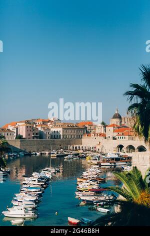 Dubrovnik Old Town, Croatia. Inside the city, views of streets a Stock Photo