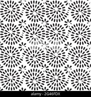 Pattern seamless circle abstract wave background. Japanese circle pattern vector Stock Vector