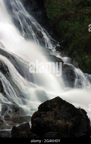 Northern stream of Grey Mare's Tail / Rhaeadr Y Parc Mawr. Stock Photo