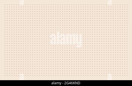 Grid paper. Dotted grid on beige background. Abstract dotted ...