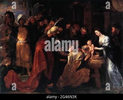 Peter Paul Rubens -  Adoration Magi 1618 Stock Photo