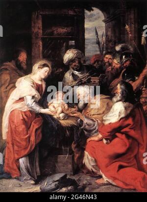 Peter Paul Rubens -  Adoration Magi 1626 Stock Photo