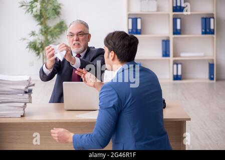 Two employees in dismissal concept Stock Photo