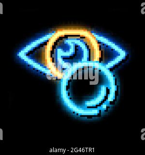 eye fluid neon glow icon illustration Stock Vector