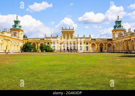 Royal Wilanow Palace in Warsaw. Residence of King John III Sobieski. Poland. August 2019 Stock Photo