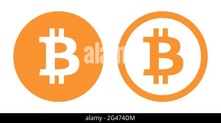 Bitcoin coin symbol blockchain currency logo vector illustration icon Stock Vector
