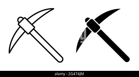 Miner pickaxe tool for mining work vector illustration icon Stock Vector