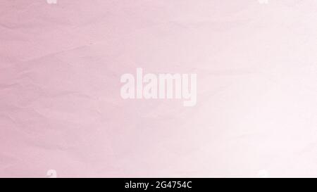Crumpled, old, blank and pink paper sheet. Abstract textured paper background in 4k resolution. Copy space. Stock Photo