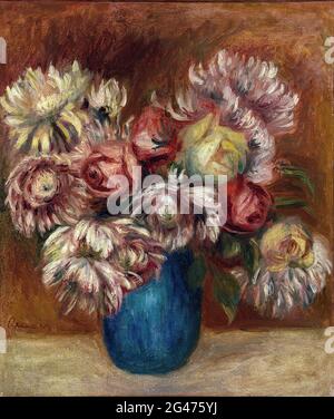 Pierre-Auguste Renoir - Flowers in a Vase C.1866 - French School - 19th
