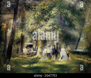 Pierre-Auguste Renoir - in St Cloud Park 1866 Stock Photo - Alamy