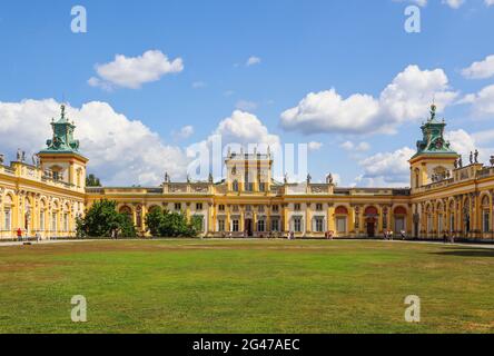 Royal Wilanow Palace in Warsaw. Residence of King John III Sobieski. Poland. August 2019 Stock Photo