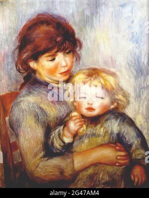 Pierre Auguste Renoir Pintura Maternity 