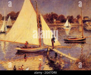 Pierre-Auguste Renoir -  Sailboats Argenteuil 1874 Stock Photo