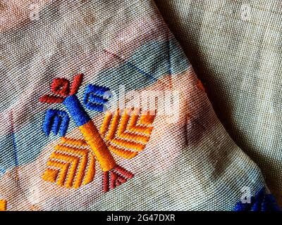 tribal pattern or ethnic pattern is used for assam motif design or muga silk of assam. similar to ukrainian pattern or russian  pattern. Stock Photo