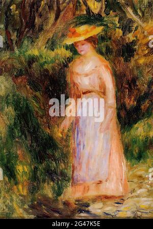 Pierre-Auguste Renoir -  Young Woman Taking Walk Stock Photo