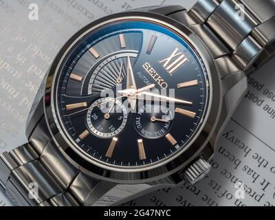 BANGKOK DECEMBER 3 Seiko automatic watch black dial with